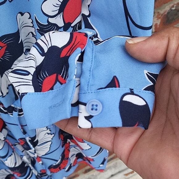 Floral Long Sleeve Romper - Picture 4 of 5